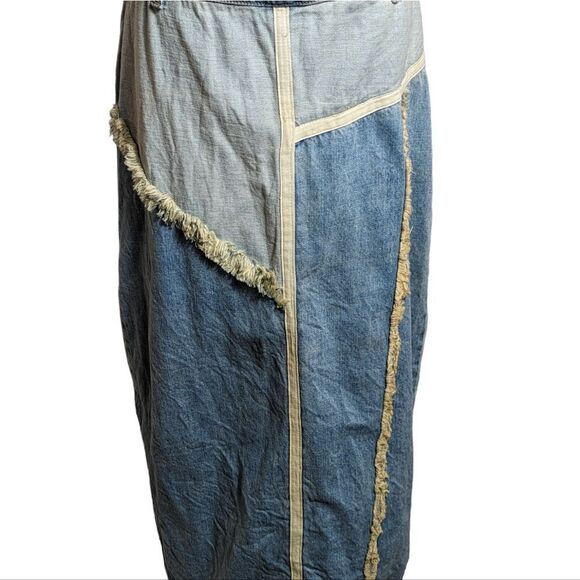 BDG Denim Patchwork Midi Skirt - Picture 2 of 8